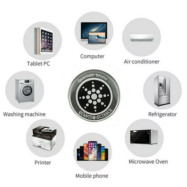 Quantum anti Radiation Shield 5G EMF Protection - Phones Laptops - 12 Stickers