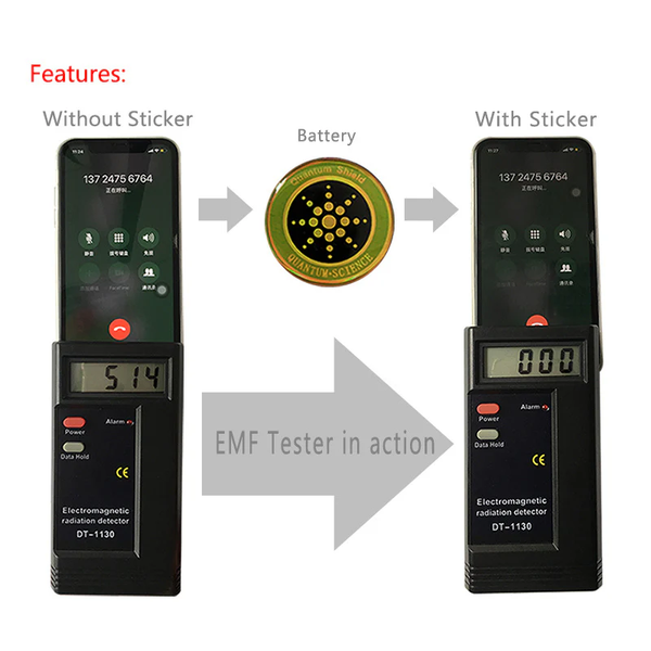 Quantum anti Radiation Shield 5G EMF Protection - Phones Laptops - 12 Stickers
