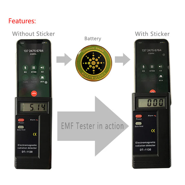 Quantum anti Radiation Shield 5G EMF Protection - Phones Laptops - 12 Stickers